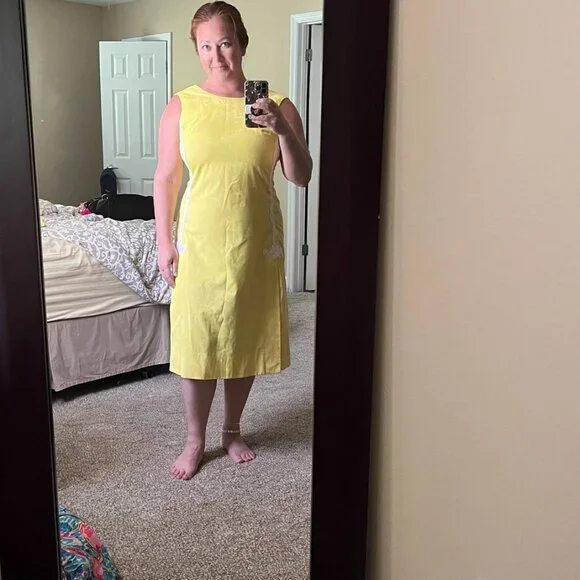 Vintage The Lilly Pulitzer Yellow Dress - Picture 4 of 13